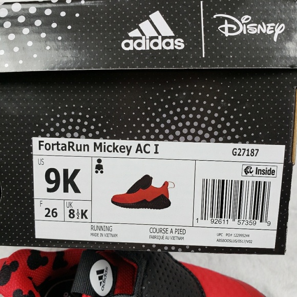 Adidas x Disney Size 9K Mickey (Toddler shoes New - Picture 8 of 8